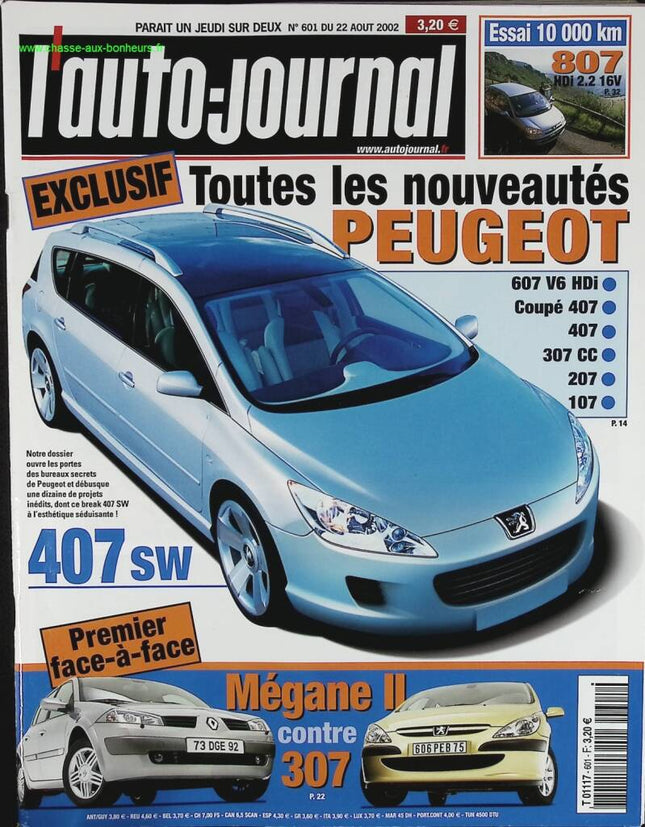 Peugeot 407 SW - L'auto journal - n° 601 - 2002 - Zeitschriftenbericht - Auto