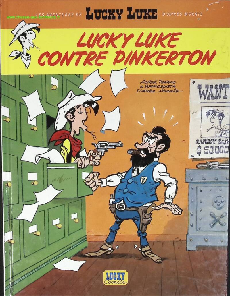 Les Aventures de Lucky Luke d'après Morris - Tome 4 - Lucky Luke contre Pinkerton - Benacquista Tonino, Pennac Daniel, Achdé - livre BD
