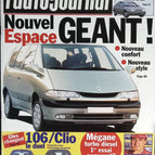 Nouvel Espace géant - L'auto journal - n° 434 - 1996 - revue magazine - voiture