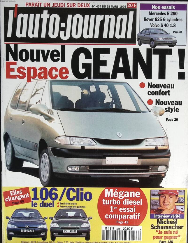 New Giant Space - L'auto journal - n° 434 - 1996 - magazine review - car