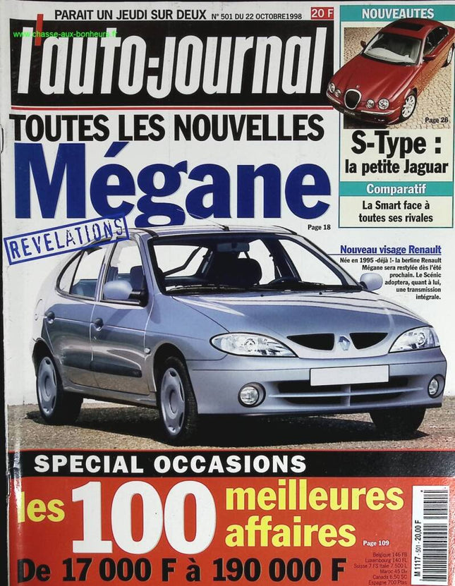 Alle neuen Renault Mégane - L'auto journal - Nr. 501 - 1998 - Zeitschriftenbericht - Auto