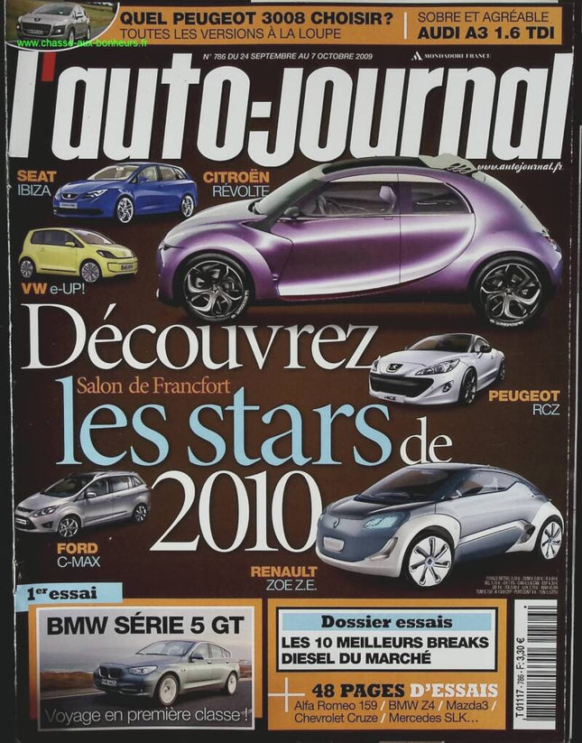 Die Stars des Jahres 2010 - L'auto journal - Nr. 786 - 2009 - Zeitschriftenkritik - Auto
