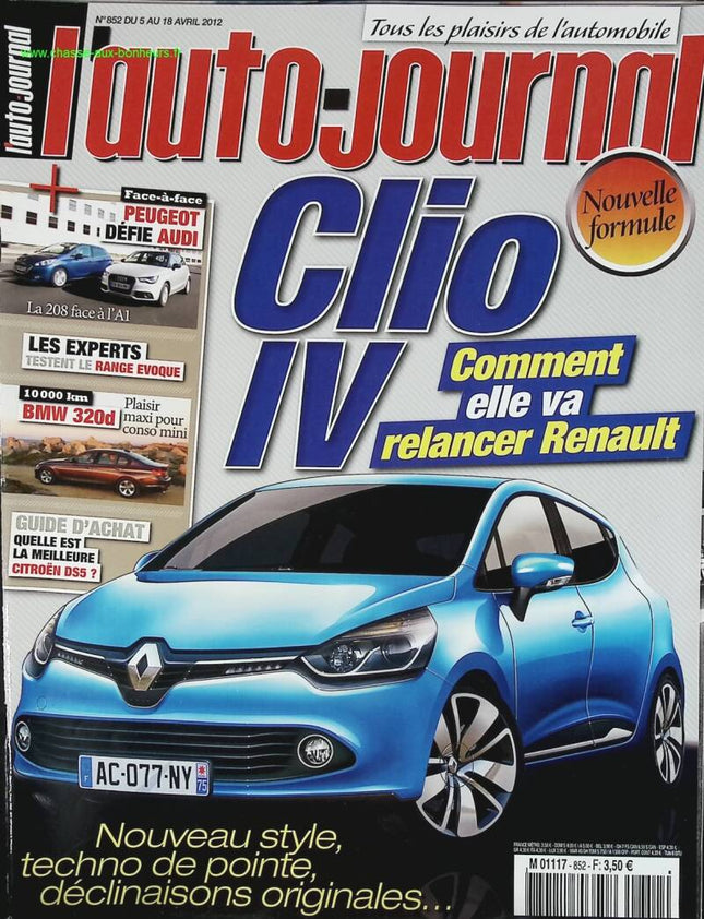 Renault Clio IV - L'auto journal - n° 852 - 2012 - revue magazine - voiture