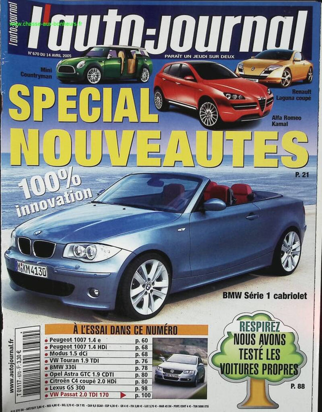 Spécial nouveautés - L'auto journal - n° 670 - 2005 - revue magazine - voiture