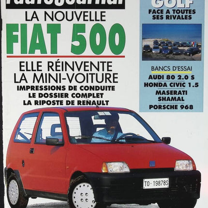 Fiat 500 - L'auto journal - n° 22 - 1991 - magazine review - car