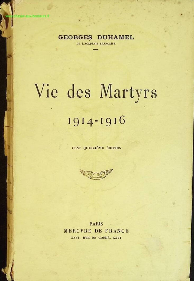 Leben der Märtyrer 1914-1916 - Georges Duhamel - Buch