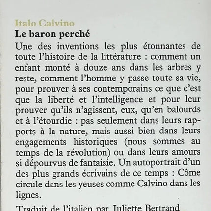 Le baron perché - Italo Calvino - livre