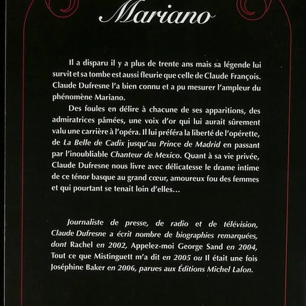 Sein Name war Luis Mariano - Claude Dufresne - 2007 - Buch