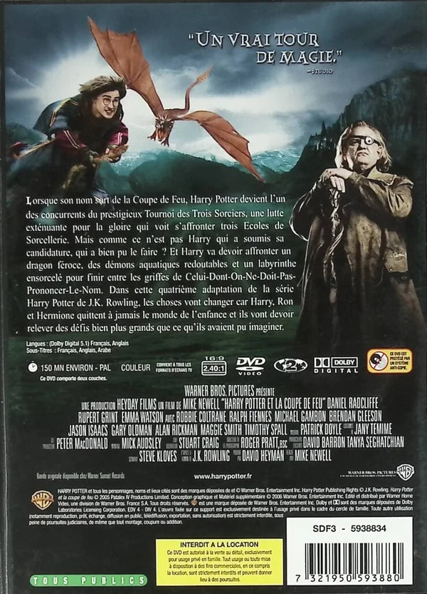 Harry Potter and the Goblet of Fire - Daniel Radcliffe - Fantasy DVD