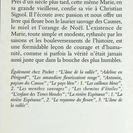 Marie des Brebis - Christian Signol - livre