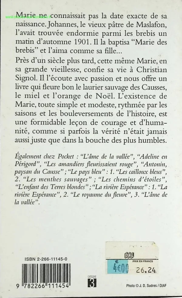 Mary of the Sheep - Christian Signol - book