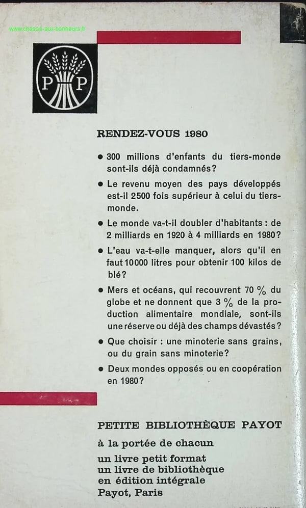 Rendez-vous 1980. Science and technology to the rescue of the Third World. - Pierre Rondière - book