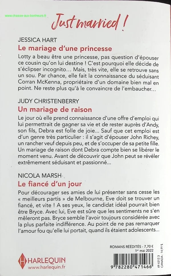 Just Married! The Princess Wedding - A Marriage of Convenience - Fiancé for a Day - Jessica Hart, Judy Christenberry, Nicola Marsh - Book