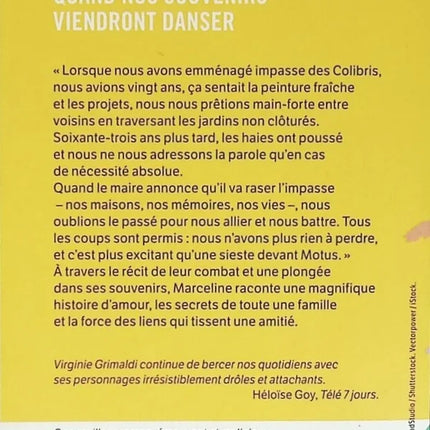 Quand nos souvenirs viendront danser Virginie Grimaldi livre occasion – roman contemporain émotions famille amour nostalgie réflexion - livre
