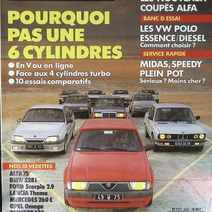 Pourquoi pas un 6 cylindres - L'auto journal - n° 7 - 1987 - revue magazine - voiture