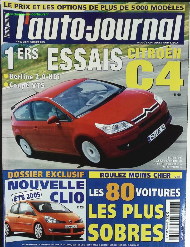 Citroën C4 - L'auto journal - n° 658 - 2004 - revue magazine - voiture