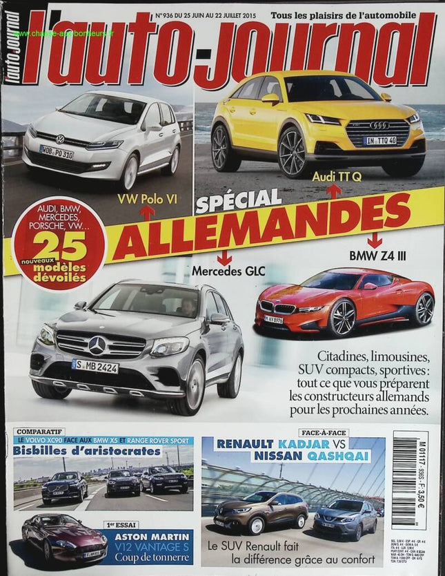 Spécial allemandes - L'auto journal - n° 936 - 2015 - revue magazine - voiture