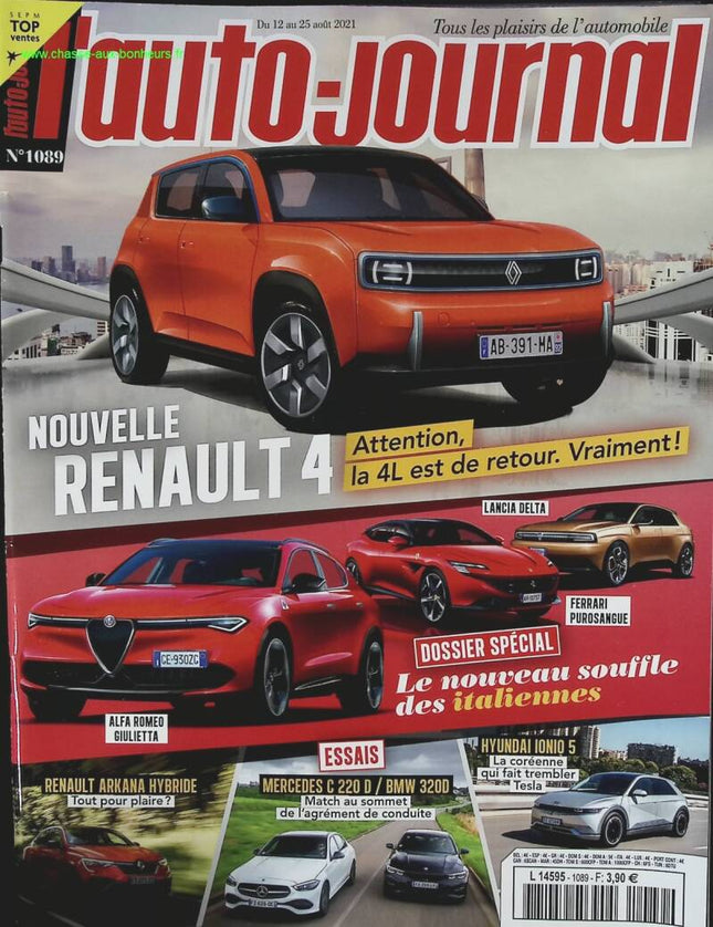 Nouvelle Renault 4 - L'auto journal - n° 1089 - 2021 - revue magazine - voiture
