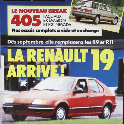 La Renault 19 arrive - L'auto journal - n° 11 - 1988 - revue magazine - voiture