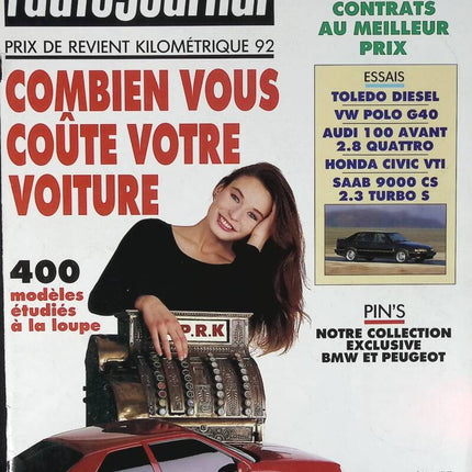 Combien vous coûte votre voiture - L'auto journal - n° 1 - 1992 - revue magazine - voiture