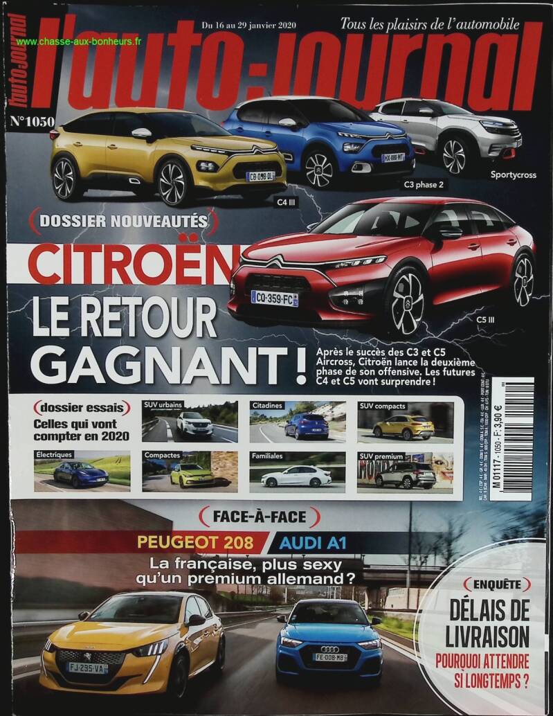 Citroën le retour gagnant - L'auto journal - n° 1050 - 2020 - revue magazine - voiture