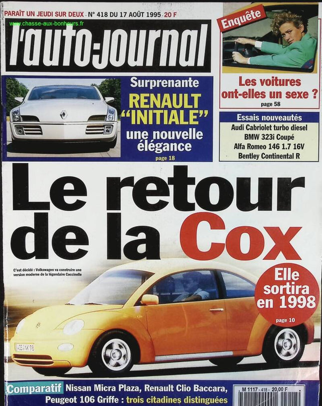 Die Rückkehr des COX - L'auto journal - Nr. 418 - 1995 - Zeitschriftenkritik - Auto