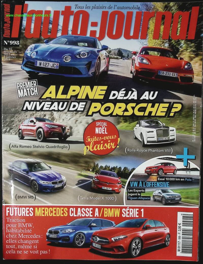 Alpine bereits auf Porsche-Niveau - L'auto journal - Nr. 998 - 2018 - Zeitschriftenbericht - Auto