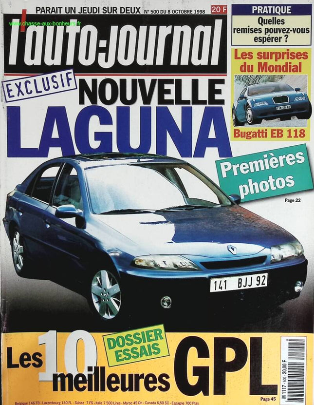 Der neue Renault Laguna - L'auto journal - Nr. 500 - 1998 - Zeitschriftenbericht - Auto