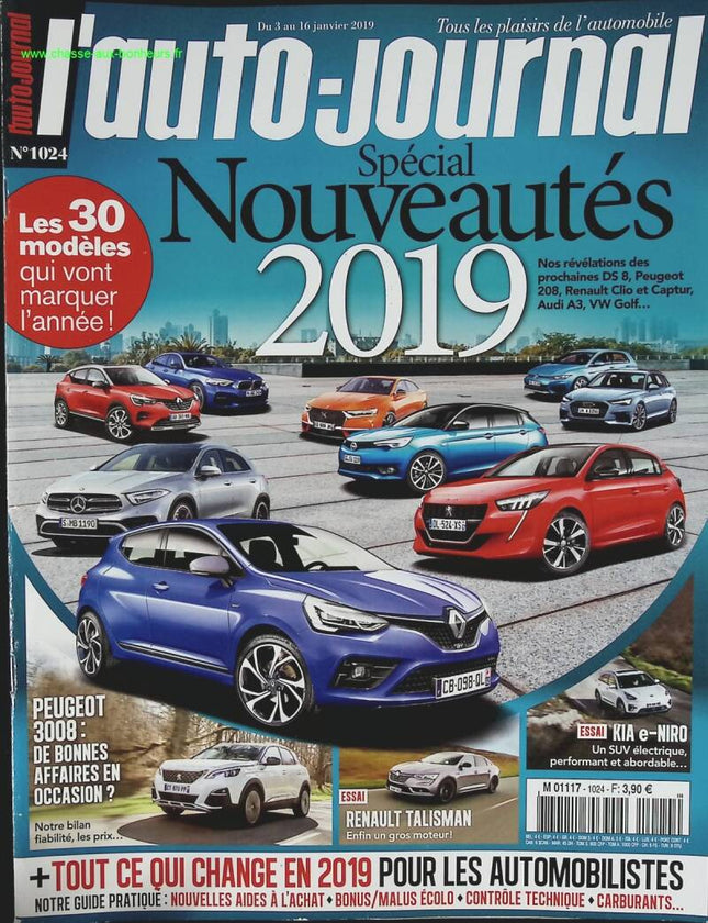 Nouveautés 2019 - L'auto journal - n° 1024 - 2019 - revue magazine - voiture