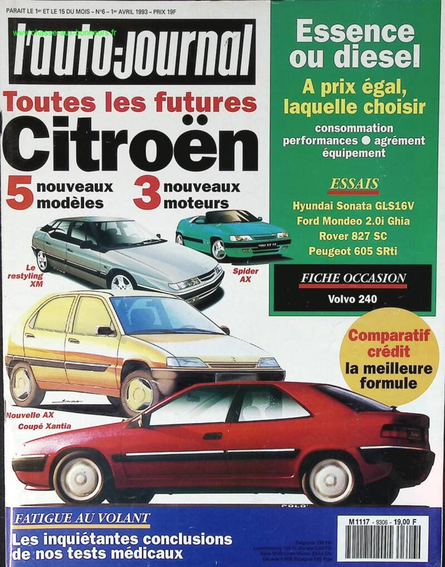 All the future Citroëns - L'auto journal - n° 6 - 1993 - magazine review - car