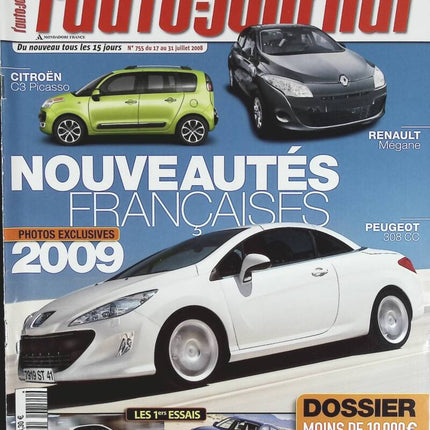 Französische Nachrichten - L'auto journal - Nr. 755 - 2008 - Zeitschriftenbericht - Auto
