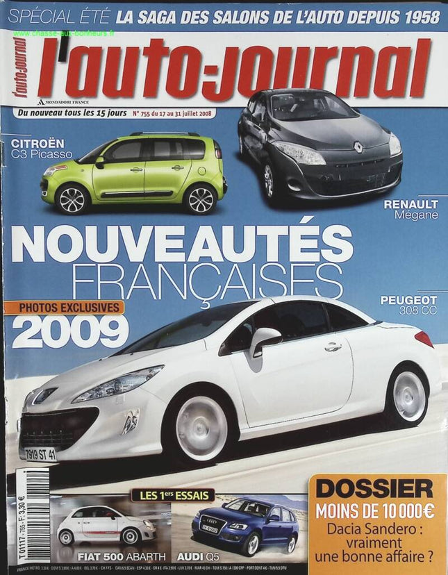 Französische Nachrichten - L'auto journal - Nr. 755 - 2008 - Zeitschriftenbericht - Auto
