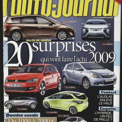 20 surprises 2009 - L'auto journal - n° 772 - 2009 - revue magazine - voiture