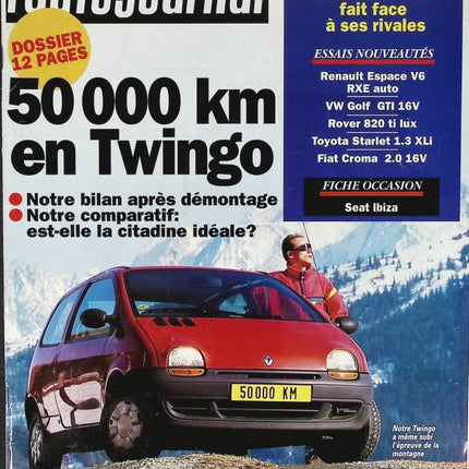 50,000 km in a Renault Twingo - L'auto journal - n° 7 - 1993 - magazine review - car