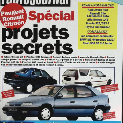 Spécial projets secrets - L'auto journal - n° 13 - 1994 - revue magazine - voiture