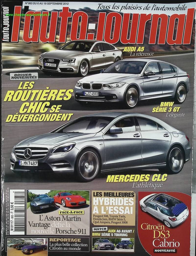 Les routières chic - L'auto journal - n° 863 - 2012 - revue magazine - voiture
