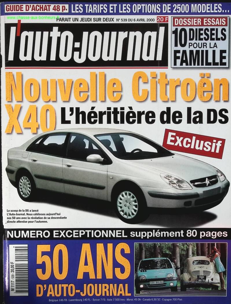 Citroën X40 - L'auto journal - n° 539 - 2000 - revue magazine - voiture