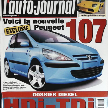 Peugeot 107 - L'auto journal - n° 580 - 2001 - magazine review - car