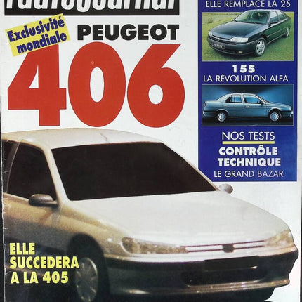 Peugeot 406 - L'auto journal - n° 2 - 1992 - revue magazine - voiture