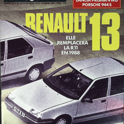 Renault 13 - L'auto journal - n° 5 - 1987 - Zeitschriftenrezension - Auto