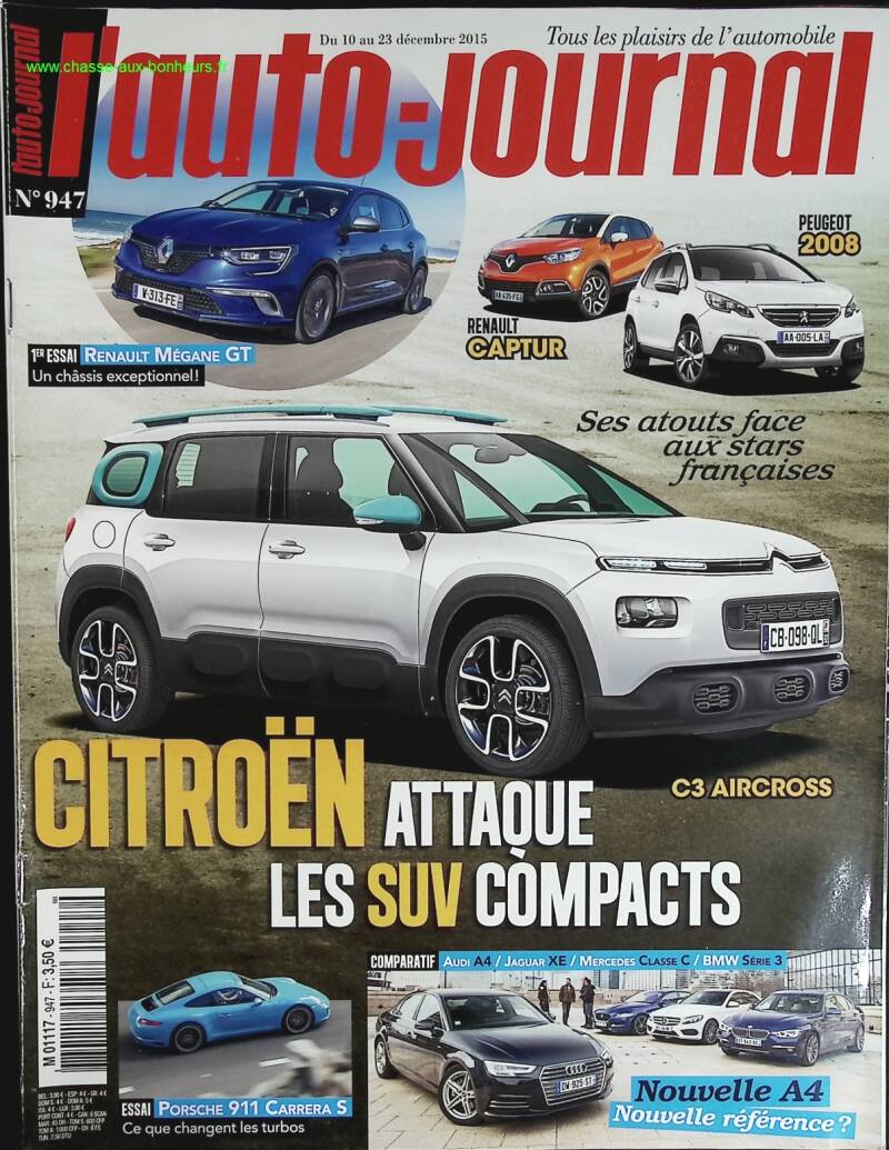 Citroën attaque les SUV compacts - L'auto journal - n° 947 - 2015 - revue magazine - voiture