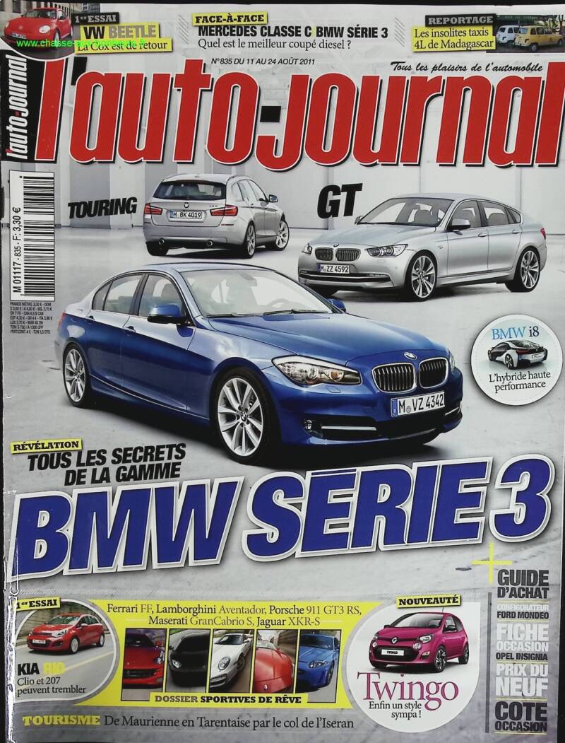 BMW série 3 - L'auto journal - n° 835 - 2011 - revue magazine - voiture