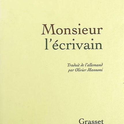 Monsieur l'écrivain - Joachim Zelter - Livre