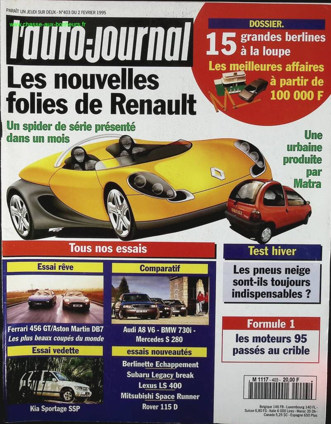 Renaults neue Torheiten - L'auto journal - Nr. 403 - 1995 - Zeitschriftenkritik - Auto