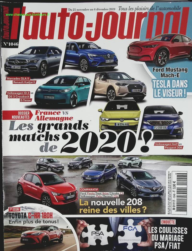 Les grands match de 2020 - L'auto journal - n° 1046 - 2019 - revue magazine - voiture