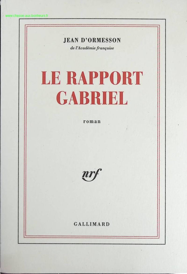 Der Gabriel-Bericht – Jean d’Ormesson – Buch