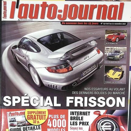Spécial frisson - L'auto journal - n° 737 - 2007 - revue magazine - voiture