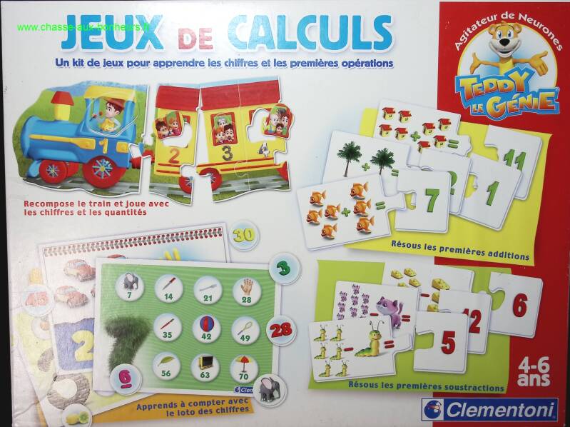 Calculation games - Teddy the genius - board game