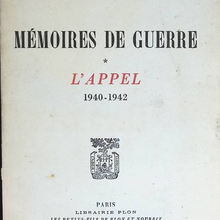 Kriegserinnerungen Der Ruf 1940 1942 - Charles de Gaulle - Buch