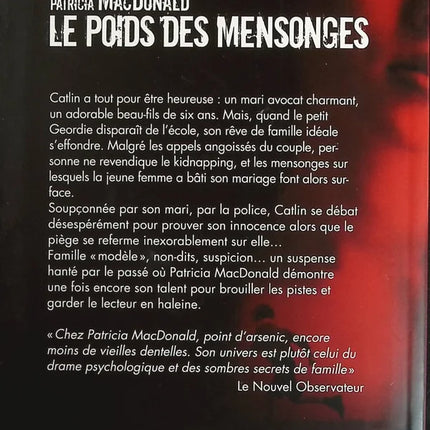Le Poids Des Mensonges - Patricia Macdonald - Livre